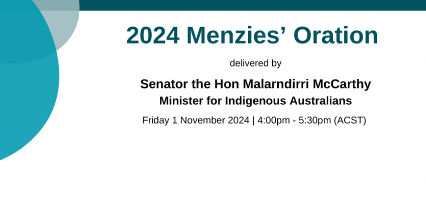 2024 Menzies Oration